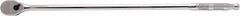 Proto - 1/2" Drive Pear Head Ratchet - Full Polish Chrome Finish, 26" OAL, 90 Gear Teeth, Extended Handle, Reversible Head - Exact Tooling