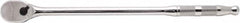 Proto - 1/4" Drive Pear Head Ratchet - Full Polish Chrome Finish, 9" OAL, 90 Gear Teeth, Long Handle, Reversible Head - Exact Tooling