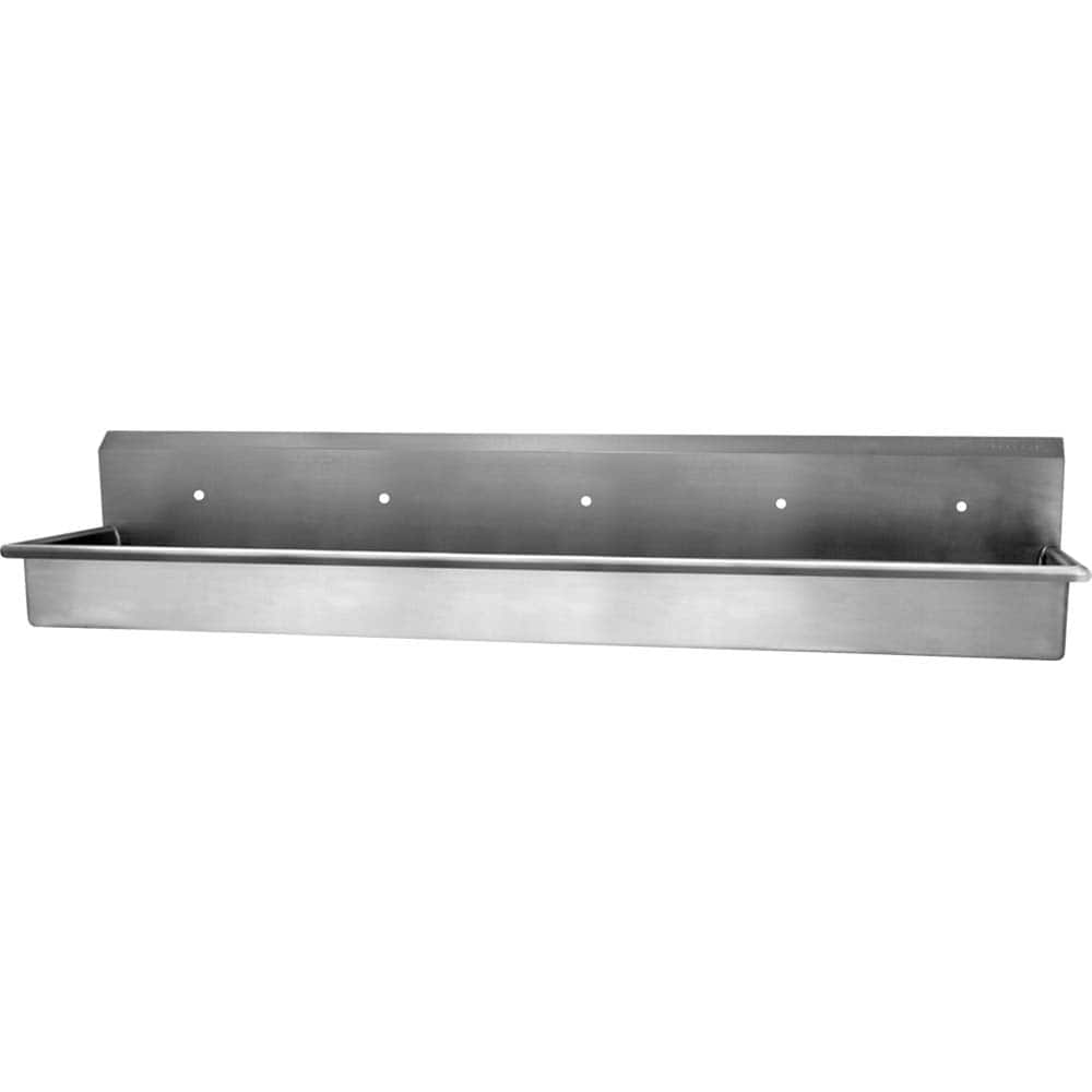 SANI-LAV - Sinks; Type: Wall Mounted Wash Station ; Outside Length: 100 (Inch); Outside Width: 20 (Inch); Outside Height: 18 (Inch); Inside Length: 97 (Inch); Inside Width: 16-1/2 (Inch) - Exact Tooling