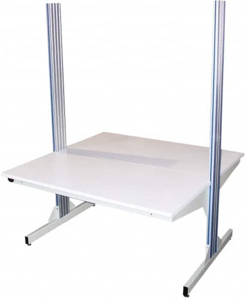 Proline - Steel Bull Nose Edge Workbench & Workstation Add On Work Bench - 60" Deep, Use with Proline Dimension Next Series - Exact Tooling