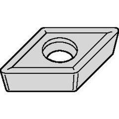 DCMT 432 Single-sided|T THM, 1/32″ Corner Radius, 3/16″ Thick, 1/2″ Inscribed Circle, Uncoated, Turning Indexable Insert - Exact Tooling