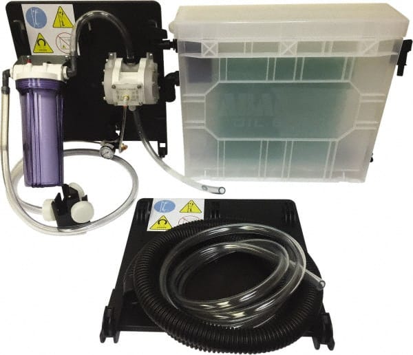 Abanaki - 72" Reach, 11 GPH Oil Removal Capacity, 110 Max Volt Rating, 60 Hz, Pneumatic Oil Skimmer - 40 to 140°F - Exact Tooling