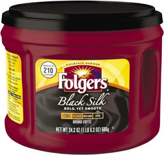 Folgers - Coffee, Black Silk, 24.2 oz Canister, 6/Carton - Exact Tooling