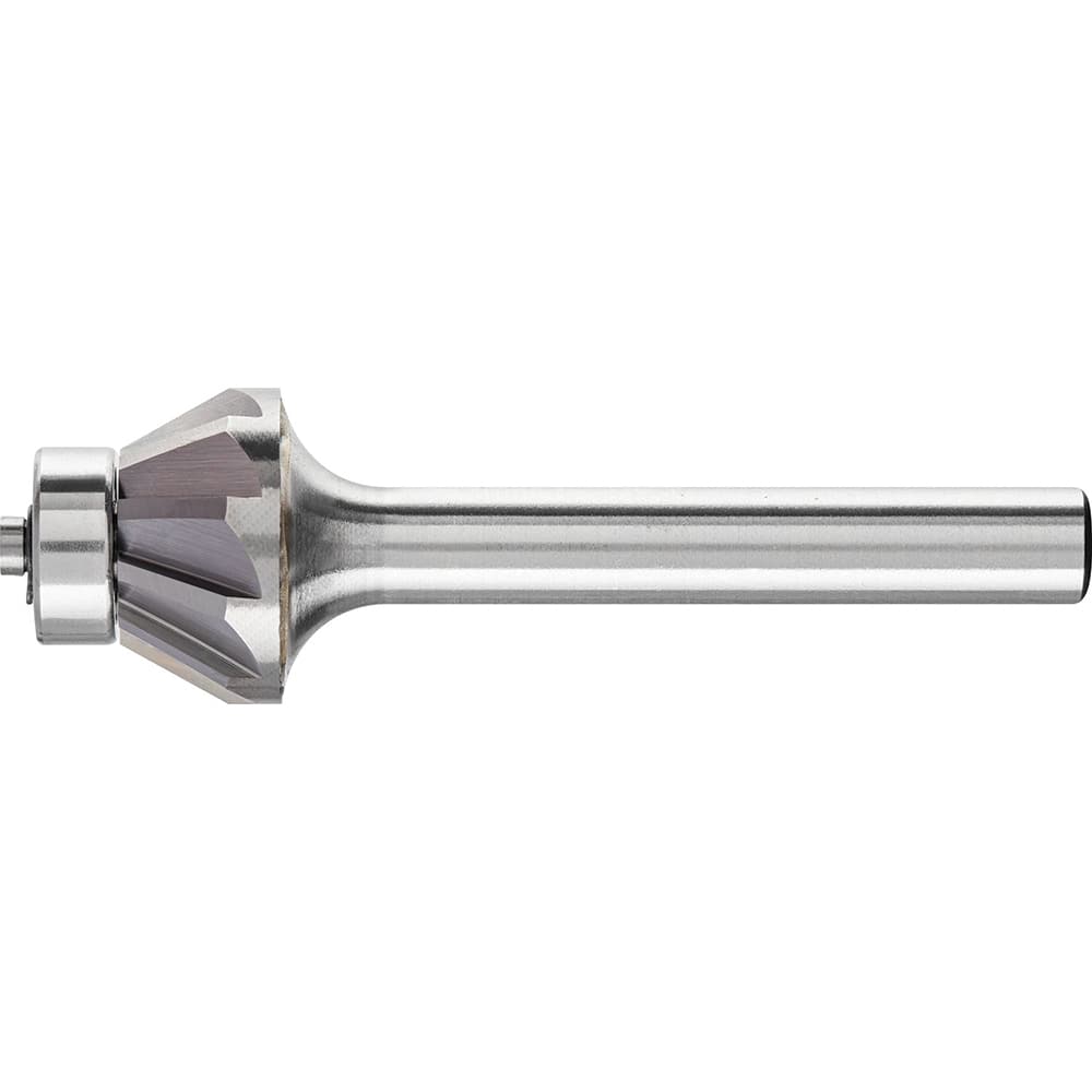 PFERD - SJ-6, 5/8" Cut Diam, 1/4" Shank Diam, Carbide Aluma Cut Cone Burr - Exact Tooling
