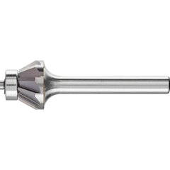 PFERD - SJ-6, 5/8" Cut Diam, 1/4" Shank Diam, Carbide Aluma Cut Cone Burr - Exact Tooling