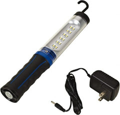 Value Collection - 12 VDC, 3 Watt, Cordless, LED Portable Handheld Work Light - 1 Head, 350 Lumens, ABS & Polycarbonate, 11-1/2" Long x 1-1/4" Wide x 1-5/8" High - Exact Tooling