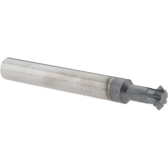 Accupro - 7/16° 7/16" Cut Diam, 0.157" Cut Width, 7/16" Shank, Solid Carbide Double-Angle Cutter - Exact Tooling