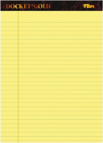 TOPS - 50 Sheet, 11 x 17", Legal/Wide (Style) Perforated Style Ruled Pads - Canary - Exact Tooling