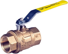 BONOMI - 3/4" Pipe, Full Port, Brass Full Port Ball Valve - Bi-Directional, NPT Ends, Lever Handle, 600 WOG, 150 WSP - Exact Tooling