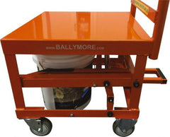Ballymore - 400 Lb Capacity, 20" Wide x 27" Long x 42" High Mobile Cart - 1 Shelf, Steel, 2 Rigid/2 Swivel Casters - Exact Tooling
