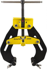 Strong Hand Tools - 17 Lb, 12" Max Opening, 12" Open Throat Depth, 4-1/2" Closed Throat Depth, Cantilever Clamp - Steel Jaw, T-Handle - Exact Tooling