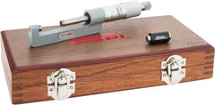 SPI - 1 to 2" Range, Mechanical Hub Micrometer - 0.0001" Graduation, 0.0002" Accuracy, Rotating Spindle - Exact Tooling