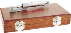 SPI - 0 to 1" Range, Mechanical Hub Micrometer - 0.0001" Graduation, 0.0001" Accuracy, Rotating Spindle - Exact Tooling