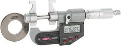 SPI - 1 to 2" Range, 0.00005" Resolution, Ratchet Stop Thimble, Electronic Inside & Tubular Micrometer - Exact Tooling