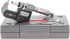 SPI - 0 to 1 Inch Range, 0.00005 Inch Graduation, B Anvil, Ratchet Stop Thimble, Electronic Tube Micrometer - 0.0001 Inch Accuracy, Carbide Face - Exact Tooling