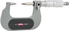 SPI - 1 Inch, Ratchet Stop, Mechanical Point Micrometer - Accurate up to 0.0001 Inch, 30° Point Angle - Exact Tooling