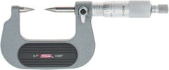 SPI - 1 Inch, Ratchet Stop, Mechanical Point Micrometer - Accurate up to 0.0001 Inch, 30° Point Angle - Exact Tooling