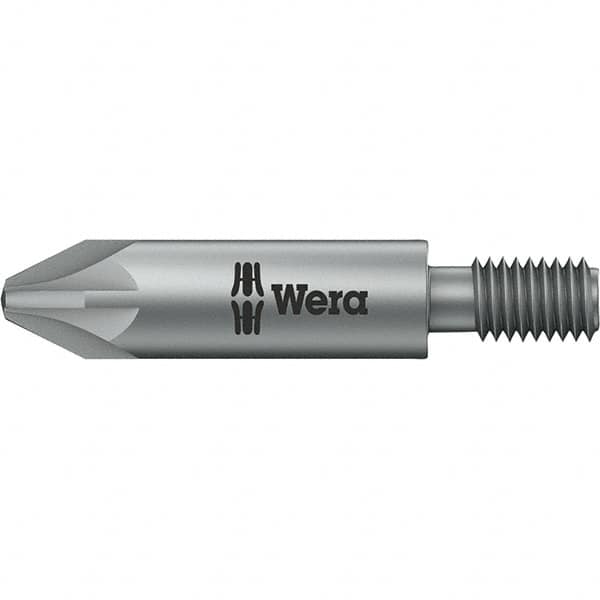 Wera - 5mm Drive, #2 Pozidriv Screwdriver Bit - 1-3/8" OAL - Exact Tooling