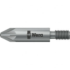 Wera - 5mm Drive, #2 Pozidriv Screwdriver Bit - 1-3/8" OAL - Exact Tooling