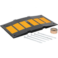 Vestil - 20-5/16" Long x 35-1/4" Wide x 2-7/16" High, Rubber Speed Hump - Black - Exact Tooling