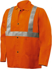 Steiner - Size 4XL Flame Resistant/Retardant Jacket - Orange, Cotton, Snaps Closure - Exact Tooling