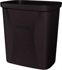 Made in USA - 10 Qt Black Rectangle Trash Can - Polyethylene, None Graphic, Lid Not Included - Exact Tooling