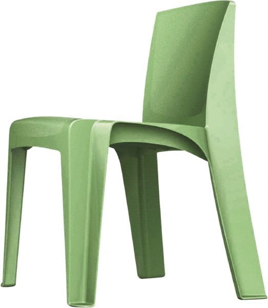 Made in USA - Polyethylene Teal Stacking Chair - Teal Frame, 21" Wide x 21" Deep x 30" High - Exact Tooling
