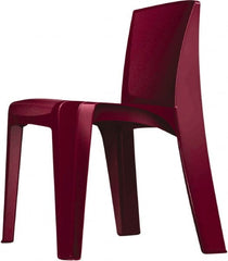 Made in USA - Polyethylene Plum Stacking Chair - Plum Frame, 21" Wide x 21" Deep x 30" High - Exact Tooling