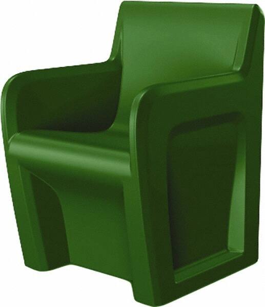 Made in USA - Green Polyethylene Guest Chair - 24" Wide x 33" High - Exact Tooling