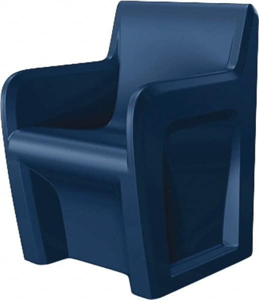 Made in USA - Slate Blue Polyethylene Guest Chair - 24" Wide x 33" High - Exact Tooling