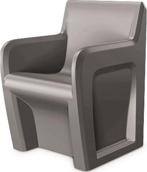 Made in USA - Grey Polyethylene Guest Chair - 24" Wide x 33" High - Exact Tooling