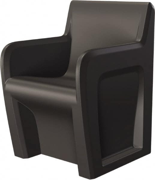 Made in USA - Black Polyethylene Guest Chair - 24" Wide x 33" High - Exact Tooling
