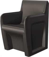 Made in USA - Black Polyethylene Guest Chair - 24" Wide x 33" High - Exact Tooling