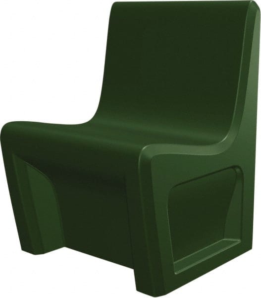 Made in USA - Green Polyethylene Guest Chair - 24" Wide x 33" High - Exact Tooling