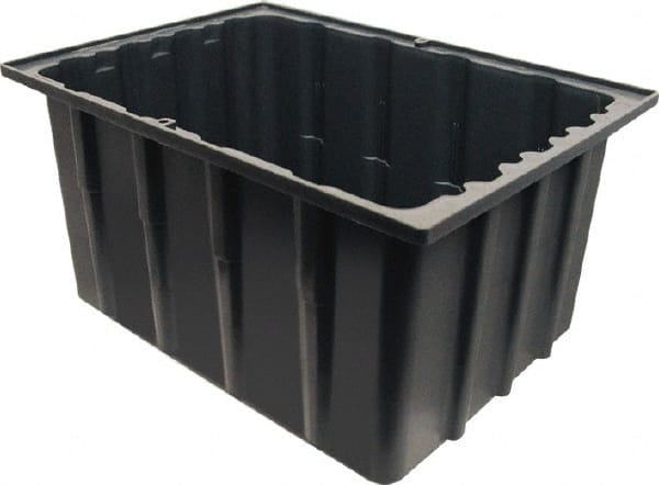 Made in USA - 17-1/4" Deep, Gray Polypropylene Stack & Nest Bin - 11-1/2" High x 23" Wide x 17-1/4" Long - Exact Tooling