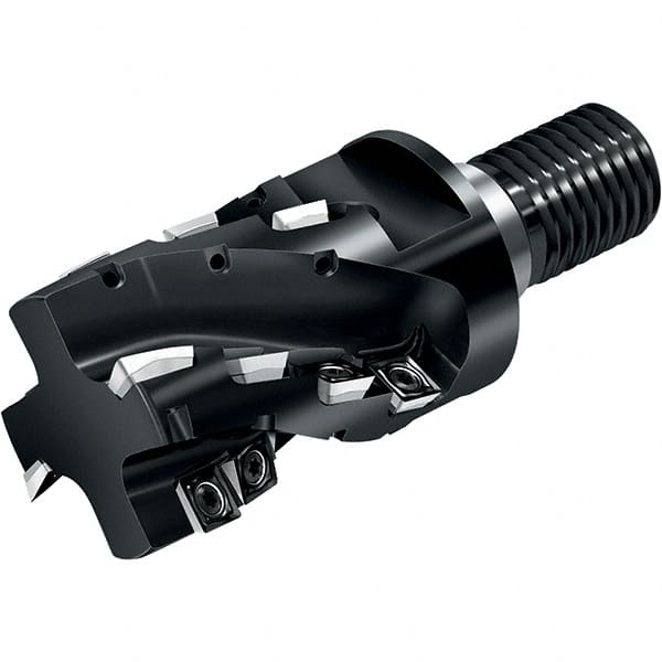 Walter - LDM.08T204R & SDM.06T204 Series M4256, Right Hand Cut, 40mm Head Length, Modular Milling Cutting Unit Head - 25mm Cutting Diam, 27mm Depth of Cut, T22 Insert Size, Through Coolant - Exact Tooling