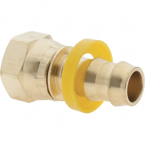 Value Collection - 1/2" ID 3/4 UNF Barbed Push On Female Connector - 1/2" OD, Brass - Exact Tooling