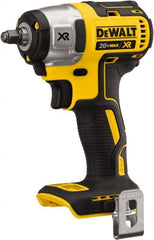 DeWALT - 3/8" Drive 20 Volt Mid-Handle Cordless Impact Wrench & Ratchet - 2,800 RPM, 0 to 3,200 BPM, 150 Ft/Lb Torque, Lithium-Ion Batteries Not Included - Exact Tooling