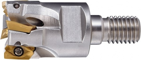 OSG - 33mm Cut Diam, 40mm OAL, Indexable Square Shoulder End Mill - ZD_T11... Inserts, M16 Modular Connection, 90° Lead Angle, Through Coolant, Series 78016 - Exact Tooling