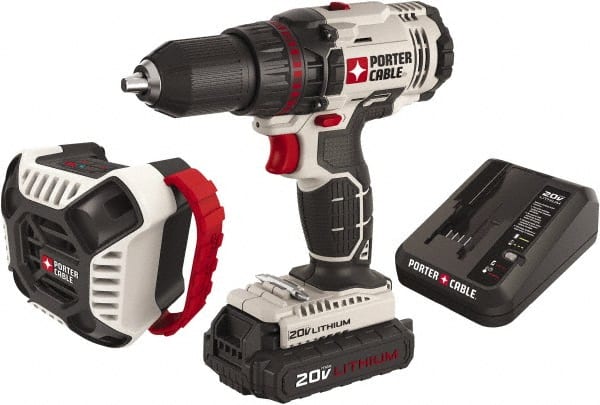 Porter-Cable - 20 Volt Cordless Tool Combination Kit - Includes 1/2" Drill/Driver & Blue Tooth Speaker, Lithium-Ion Battery Included - Exact Tooling
