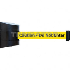 Tensator - 5-1/2" High x 3-1/4" Long x 3-1/4" Wide Magnetic Wall Mount Barrier - Metal, Black Powdercoat Finish, Black, Use with Wall Mount - Exact Tooling