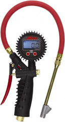 Milton - 0 to 255 psi Digital Straight Foot Dual Head Tire Pressure Gauge - AAA Battery, 15' Hose Length - Exact Tooling