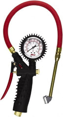 Milton - 0 to 230 psi Dial Dual Head Tire Pressure Gauge - 15' Hose Length - Exact Tooling