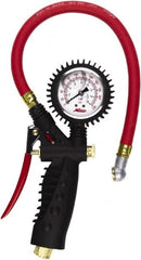 Milton - 0 to 230 psi Dial Ball Foot Tire Pressure Gauge - 15' Hose Length - Exact Tooling