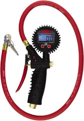 Milton - 0 to 255 psi Digital Ball Foot with Clip Tire Pressure Gauge - AAA Battery, 36' Hose Length - Exact Tooling
