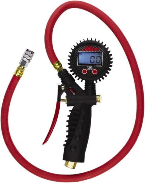 Milton - 0 to 255 psi Digital Kwik Grip Safety Tire Pressure Gauge - AAA Battery, 36' Hose Length - Exact Tooling