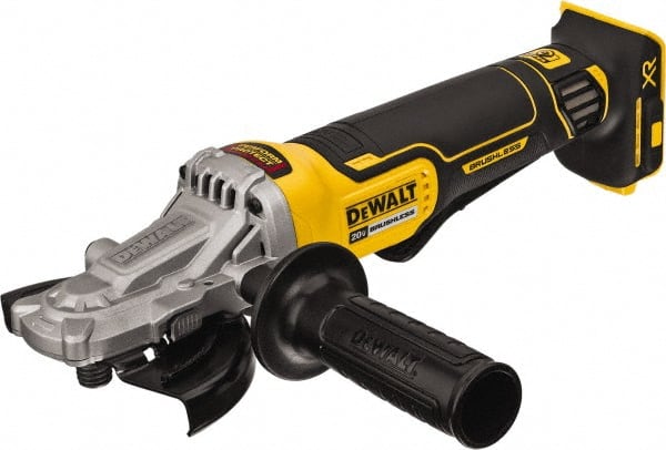 DeWALT - 5" Wheel Diam, 9,000 RPM, Cordless Angle & Disc Grinder - 5/8-11 Spindle, 20 Volts - Exact Tooling