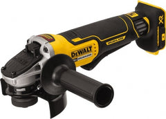 DeWALT - 4-1/2" Wheel Diam, 9,000 RPM, Cordless Angle & Disc Grinder - 5/8-11 Spindle, 20 Volts - Exact Tooling