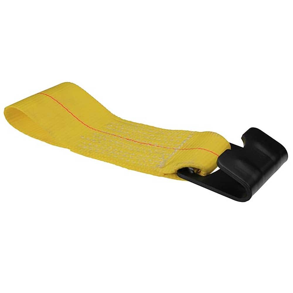 US Cargo Control - Slings & Tiedowns (Load-Rated); Type: Ratchet Tie Down ; Length (Feet): 11 ; Basket Capacity (Lb.): 5400 ; Material: Polyester ; Color: Yellow - Exact Tooling