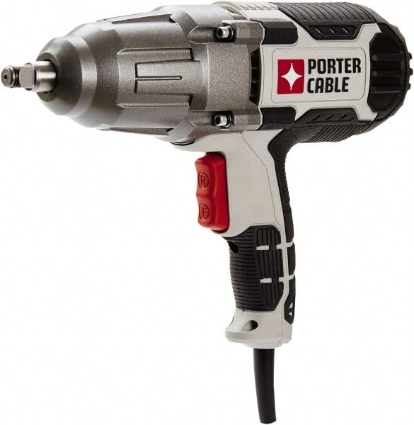 Porter-Cable - 1/2" Drive, 450 Ft/Lb Torque, Pistol Grip Handle, 2,600 RPM, Impact Wrench - 7 Amps, 12 Volts - Exact Tooling
